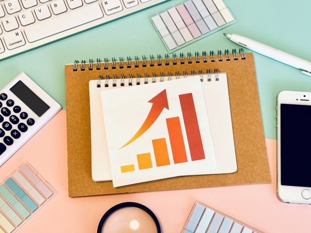 棒グラフ 価格上昇のイメージ