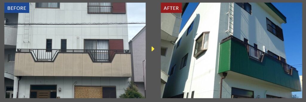 緑色を採用した外壁塗装