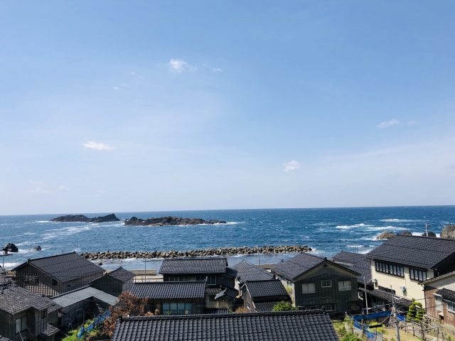 海沿いの住宅街